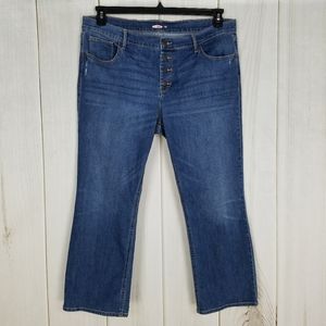 Old Navy Flare Ankle, Button-fly Jeans, Mid-rise